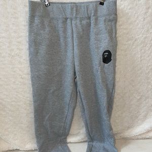 A BATHING APE GREY SWEAT JOGGERS